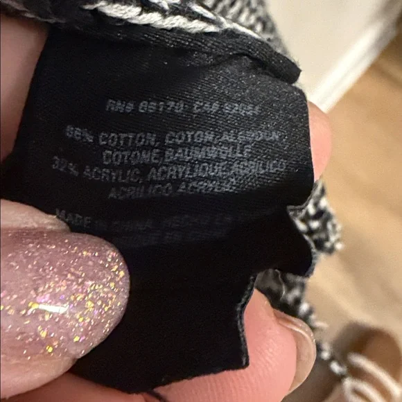 Anthropologie black/grey cotton cardigan women’s size XS - Picture 4 of 5